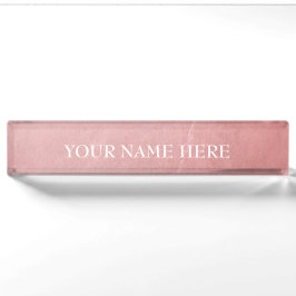 Roze Goud Roze Moderne Trendy Minimaal Chic Naambordje