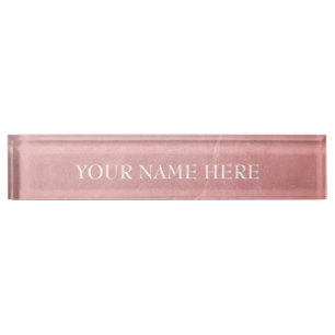 Roze Goud Roze Moderne Trendy Minimaal Chic Naambordje