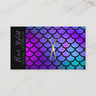 Roze Goud Roze Regenboog Zeemeermin Haarstylist Visitekaartje