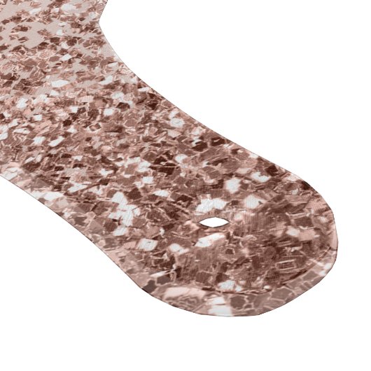 Roze Goud - Roze Roze Glitter Metaal Initialen Naa Snijplank (Hoek)