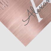 Roze Goud - Roze Roze Glitter Metaal Initialen Naa Tissuepapier (Detail)