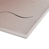 Roze Goud - Roze Roze Zilver Glitter Monogram Snijplank (Hoek)