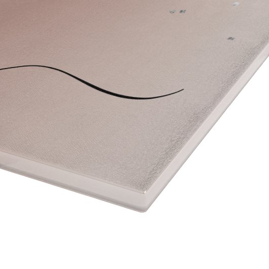 Roze Goud - Roze Roze Zilver Glitter Monogram Snijplank (Hoek)