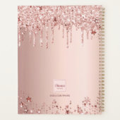 Roze goud roze sterren 2026 planner (Achterkant)
