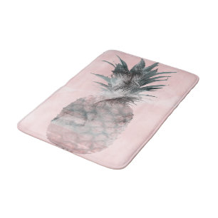 Roze Goud Roze Tropische Zomer Ananas Glam Badmat