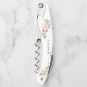 Roze Goud Rozen Bruiloftsontvangst Kurkentrekker (Voorkant)