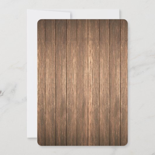 Roze Goud Rustiek Cowgirl Verjaardag Uitnodigingen (Achterkant)