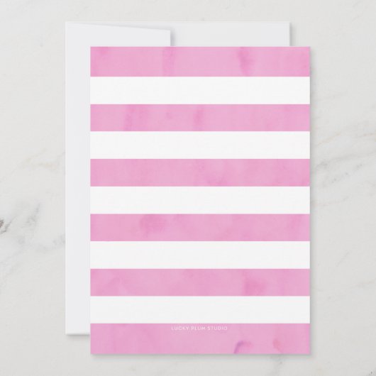 Roze Goud Safari Verjaardagsuitnodiging Kaart (Achterkant)