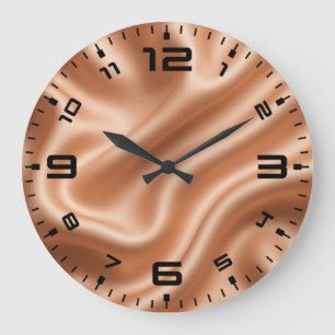 Roze Goud Satijn Zijde Abstract Luxe Patroon Grote Klok