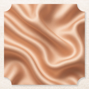 Roze Goud Satijn Zijde Abstract Luxe Patroon Kartonnen Onderzetters