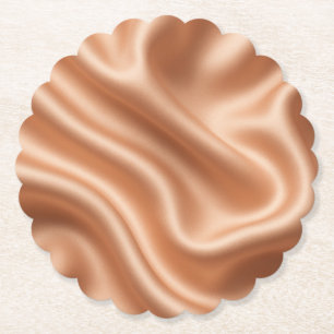 Roze Goud Satijn Zijde Abstract Luxe Patroon Kartonnen Onderzetters