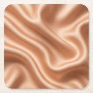 Roze Goud Satijn Zijde Abstract Luxe Patroon Kartonnen Onderzetters