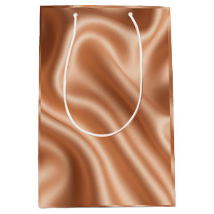 Roze Goud Satijn Zijde Abstract Luxe Patroon Medium Cadeauzakje