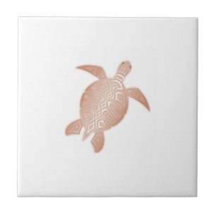 Roze Goud Schildpad Tegeltje