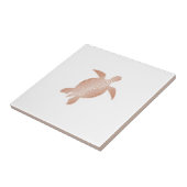 Roze Goud Schildpad Tegeltje (Zijkant)
