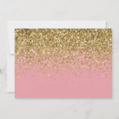 roze goud script moderne elegante afstuderen  kaart (Achterkant)