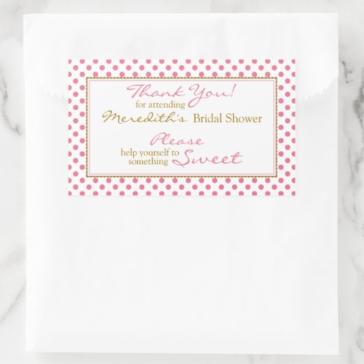 Roze Goud Snoep Buffet Vrijgezellenfeest Stickers (Tas)