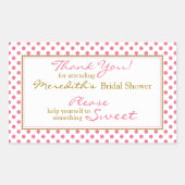 Roze Goud Snoep Buffet Vrijgezellenfeest Stickers (Voorkant)