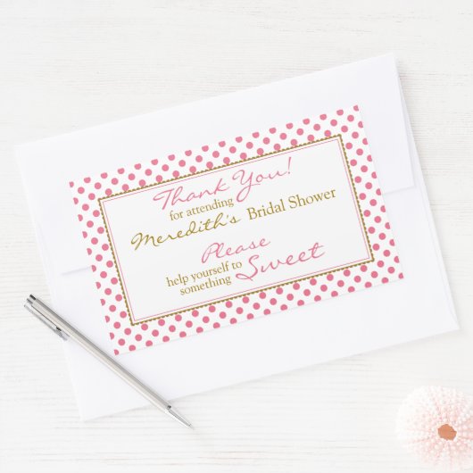 Roze Goud Snoep Buffet Vrijgezellenfeest Stickers (Envelop)