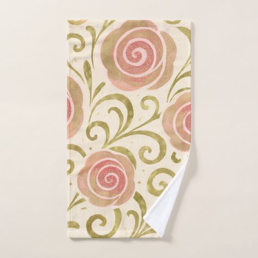 Roze & Goud Sprookje Verhalenboek Prinses Rozen Bad Handdoek (Handdoek)