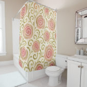 Roze & Goud Sprookje Verhalenboek Prinses Rozen Douchegordijn (In situ)