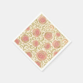 Roze & Goud Sprookje Verhalenboek Prinses Rozen Servet (Hoek)