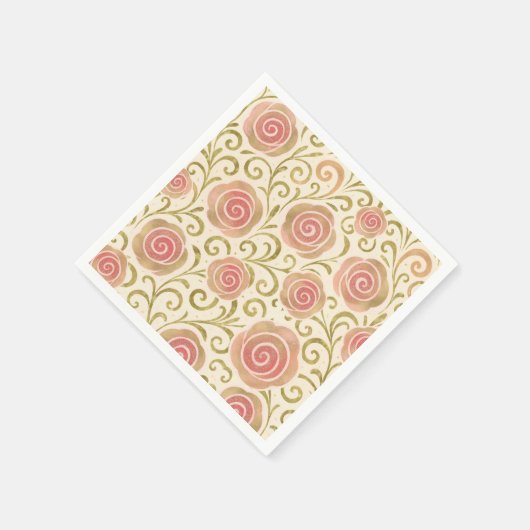 Roze & Goud Sprookje Verhalenboek Prinses Rozen Servet (Hoek)