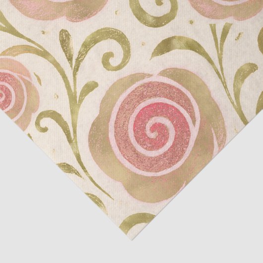 Roze & Goud Sprookje Verhalenboek Prinses Rozen Tissuepapier (Detail)