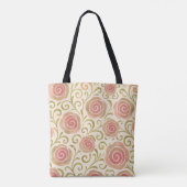 Roze & Goud Sprookje Verhalenboek Prinses Rozen Tote Bag (Achterkant)