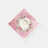 Roze Goud Sprookjesprinses Kroon Verjaardag Servet (Hoek)