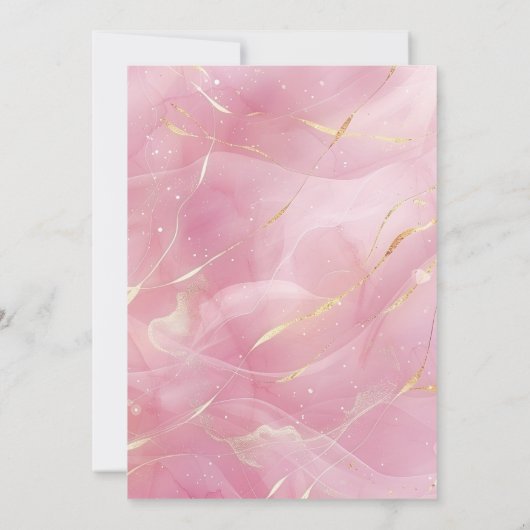 Roze Goud Sprookjesprinses Kroon Verjaardagsfeest Kaart (Achterkant)