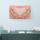 Roze Goud Sterrenbeeld Gouden Glitter Love Banner (Beurs)
