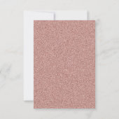 Roze Goud & Stijlvol Glitter Menu RSVP (Achterkant)