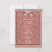 Roze Goud & Stijlvolle Glitter Huwelijksprogramma (Voorkant)