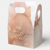 Roze Goud Stof Waterverf Cadeau Bedankdoosjes (Geopend)