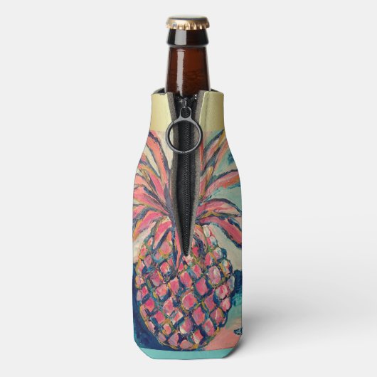  roze goud trendy ananas flesjeskoeler (Fles Achterkant)