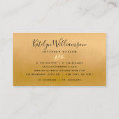 Roze goud tropische palm elegante script typografi visitekaartje (Achterkant)