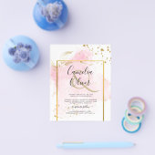 ROZE GOUD TROUW Alcohol Ink Abstract Flyer (Enkel)