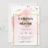 ROZE GOUD TROUW Alcohol Ink Abstract Kaart (Voorkant)