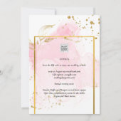 ROZE GOUD TROUW Alcohol Ink Abstract Kaart (Achterkant)