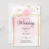 ROZE GOUD TROUW Alcohol Ink Abstract Kaart (Voorkant)