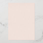 Roze Goud | Trouwtafel Dank Je Folie Uitnodiging (Achterkant)