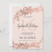 Roze goud typografie Bloemrijke roze zachte Sweet  Kaart (Voorkant)