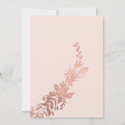 Roze goud typografie Bloemrijke roze zachte Sweet  Kaart (Achterkant)