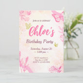 Roze Goud Verjaardag Kaart (Staand voorkant)