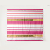 Roze goud verticaal patroon wandkleed (Voorkant (horizontaal))