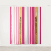 Roze goud verticaal patroon wandkleed (Voorkant)