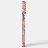 Roze Goud Vierkant Glitter Schitterstrip Folie Case-Mate iPhone Case (Achterkant / Rechts)