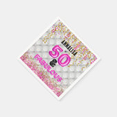 Roze Goud Vijftig Fabulous 50th Servet (Hoek)