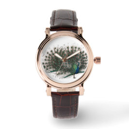 Roze Goud Vintage Bruine Streep Ontwerp Website Horloge